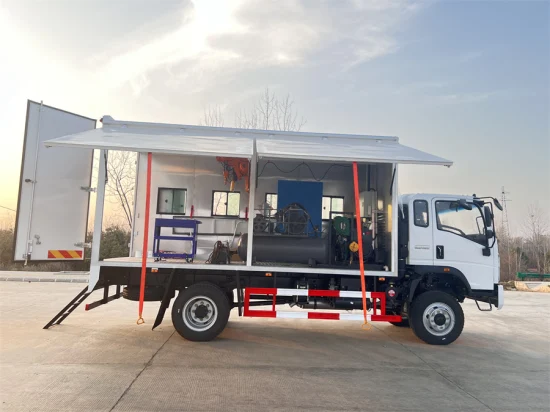 移動式屋外機器の建設機械 Sinotruck HOWO 4X4 Awd メンテナンス サービス車両のトラック